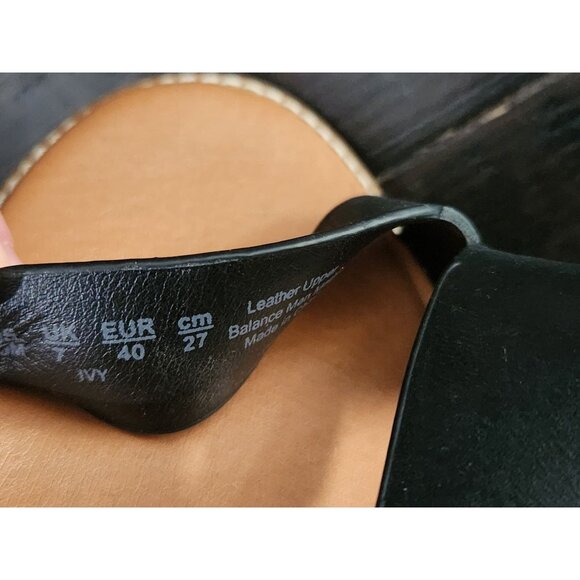 Zodiac Ivy Black Leather Block Heel Sandals/Sz. 10 - Picture 8 of 8